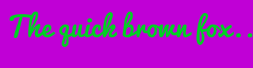 Image with Font Color 00D222 and Background Color C000D6